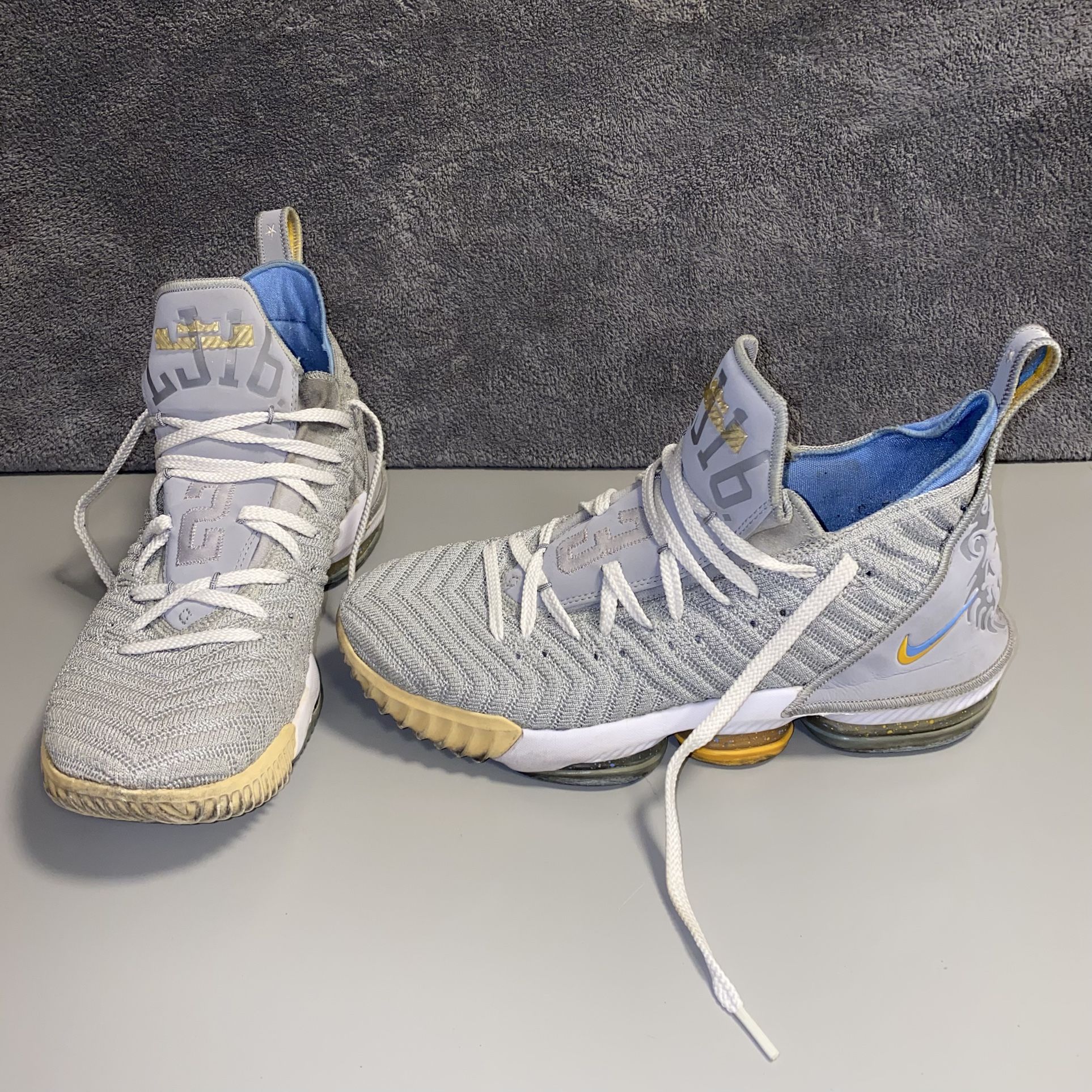 Nike LeBron James 16 MLPS Wolf Gray Sneakers CK4765-001 Men's US 10