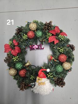 21" Christmas Wreath Handmade By Auris