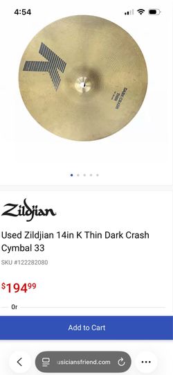 Zildjan K 14” Dark thin Crash