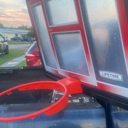 Lifetime Brand new basketball, backboard, and rim