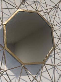 Matte Gold Octagon Mirror 26" n Diameter