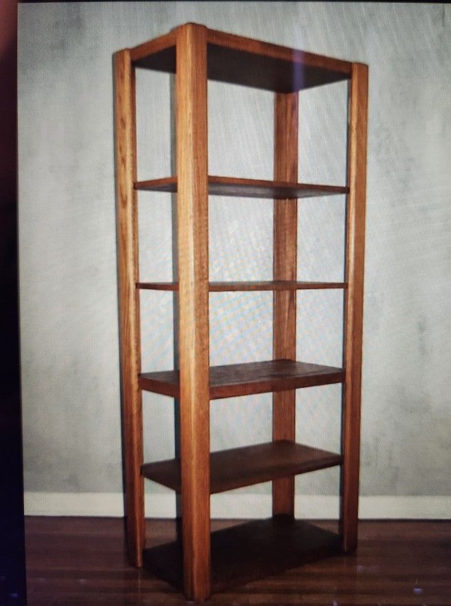 Solid Oak Tower Shelf