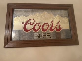 1986 Vintage Coors Beer Mirrored Sign
