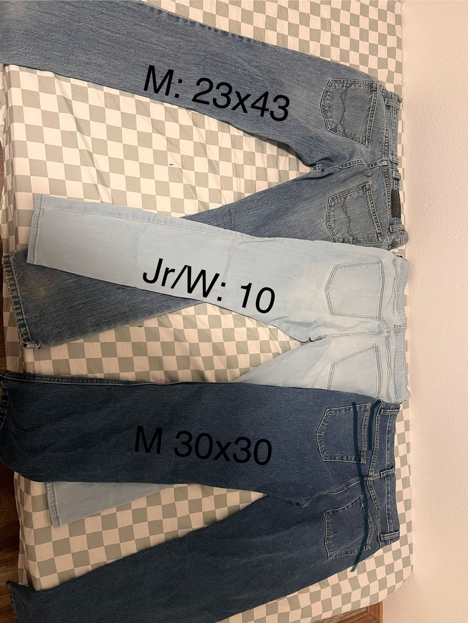 Deal On Jeans ! $5 Ea Or All 3 For $10