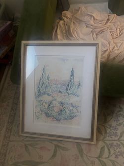 Large painting with frame