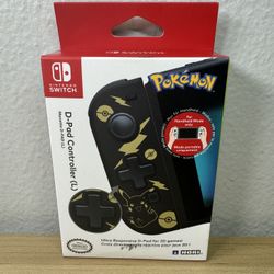 Hori D-Pad Controller Pikachu Pokemon Black & Gold Left Nintendo Switch New