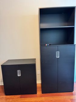 IKEA GALANT Storage Cabinets – Matching Set – Black - like new