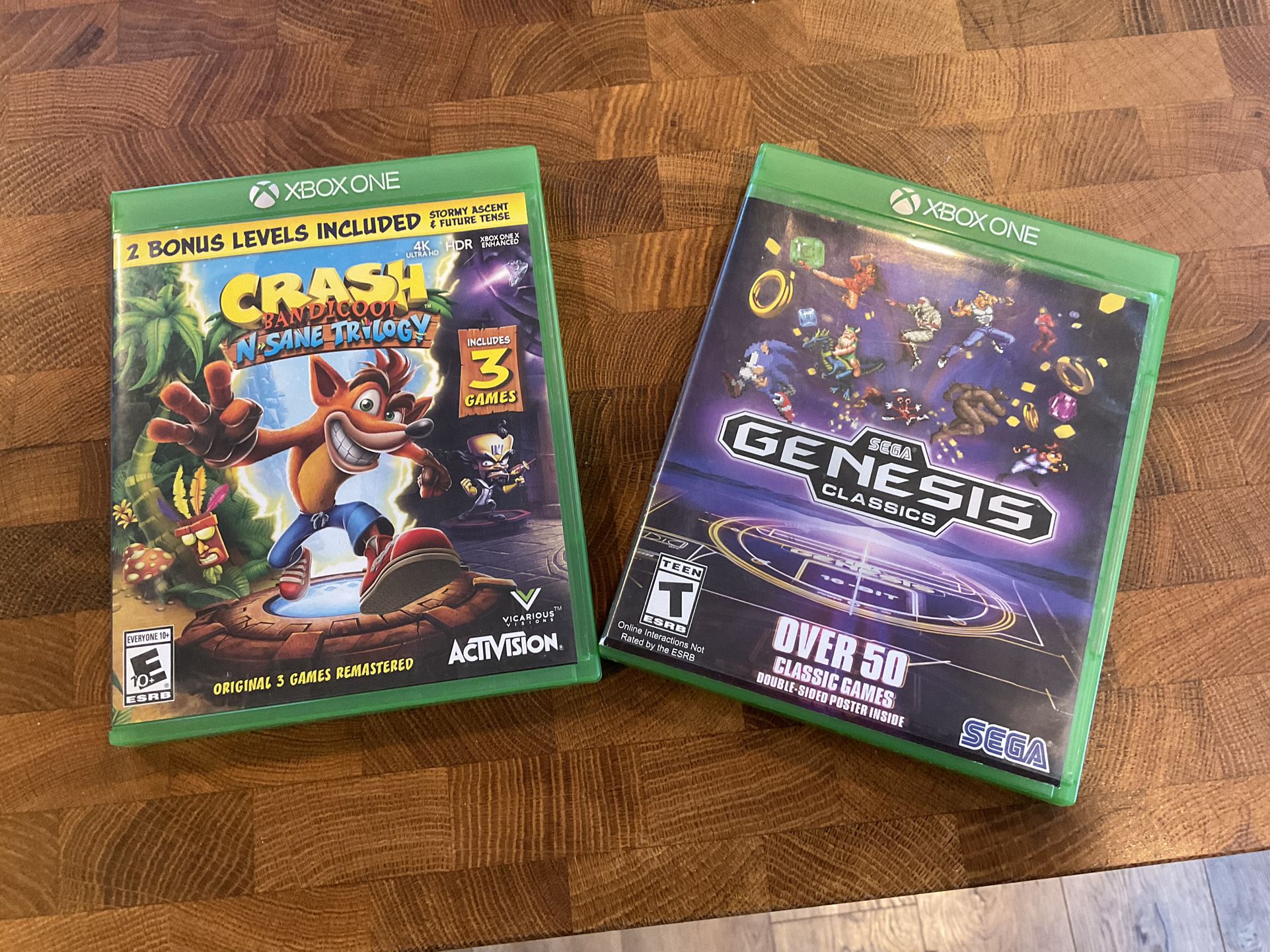 Xbox Sega Classics And Crash Bandicoot