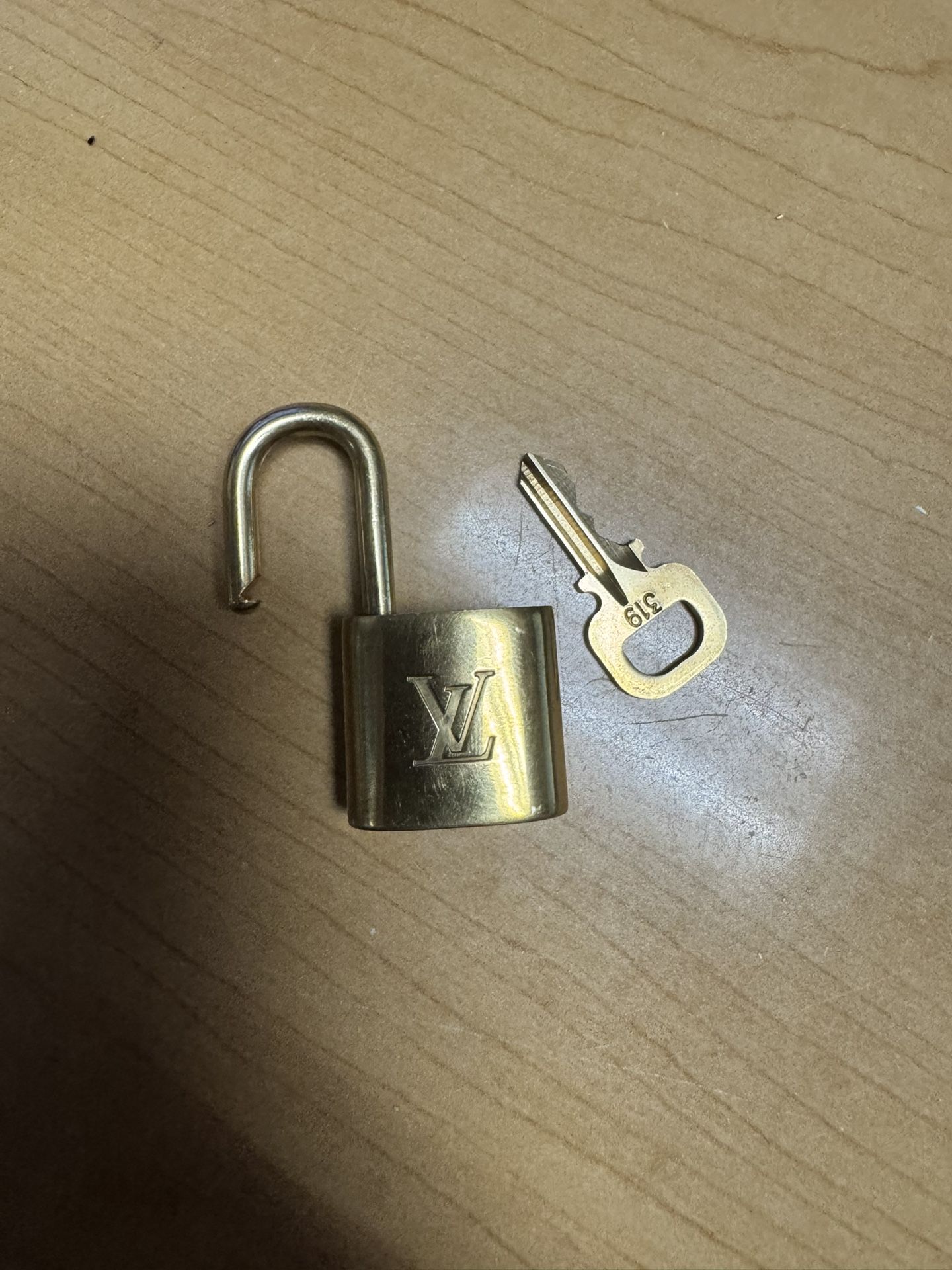 Louis Vuitton Gold Padlock with Key #319
