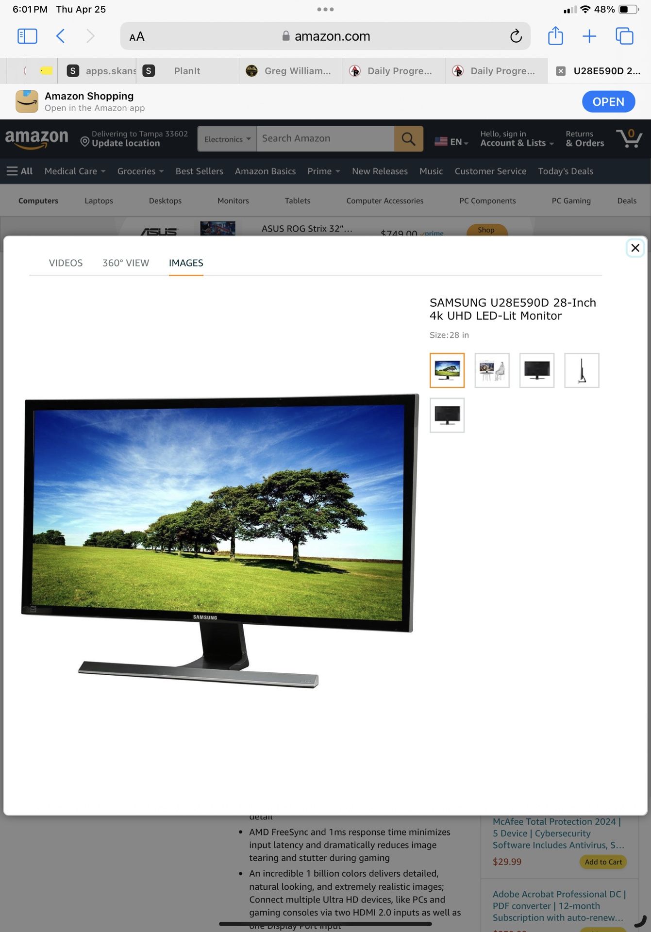 Samsung 28” Monitor