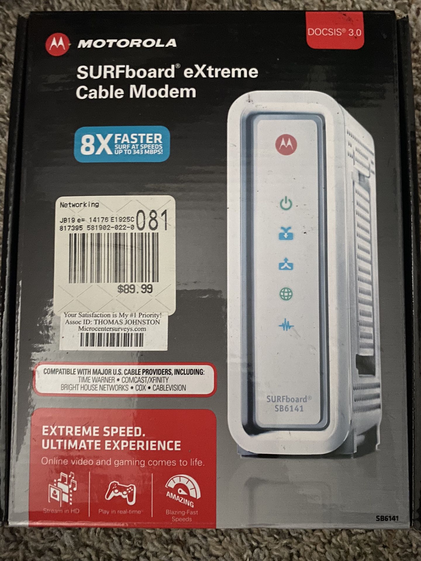 Motorola Surfboard Extreme Cable Modem