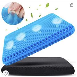 Large Gel Seat Cushion for Long Sitting (Super Large & Thick), Soft & Breathable, Gel Cushion for Wheelchair Reduce Sweat, Gel Chair Cushion for Hip P