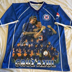 Cruz Azul Size Large XL Vintage Jersey 2001 2002 Loco Abreu Men Y2K Libertadores