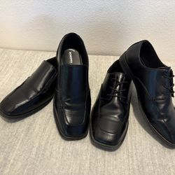 Kohl’s Sonoma Boys Black Dress Shoes size 6 - Slip Ons & Tied  - Simi valley 
