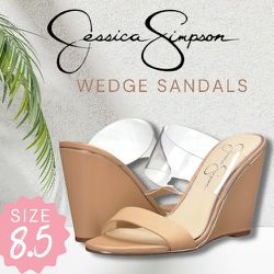 Jessica Simpson Heels Wedge Sandals 8.5 Shoes 