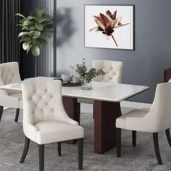 Tufted Modern Armless Chair- Brand New 