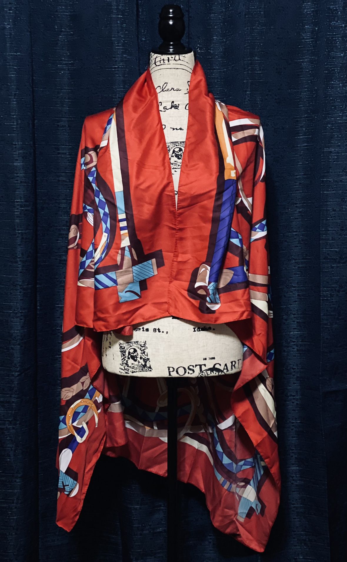 Long Fashion Geometric Scarf Shawl Multicolor