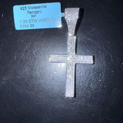 Moissanite Cross Pendant