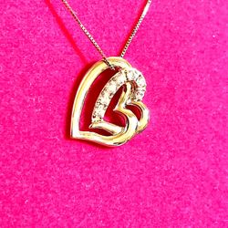 New Sterling Crystal Heart Necklace