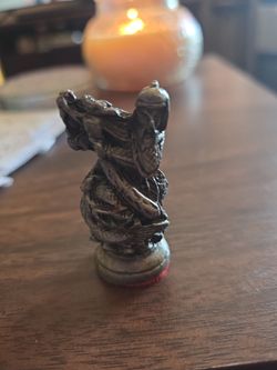 Vintage Pewter Dragon Knight Chess Piece(Y)