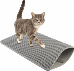 Cat Litter Mat, Gray, 11.5 x 17.5 -in
