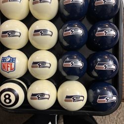 Seahawks NFL Billiard Balls 