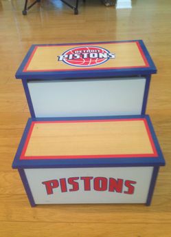 Detroit Pistons shoe holder/cubby for kids