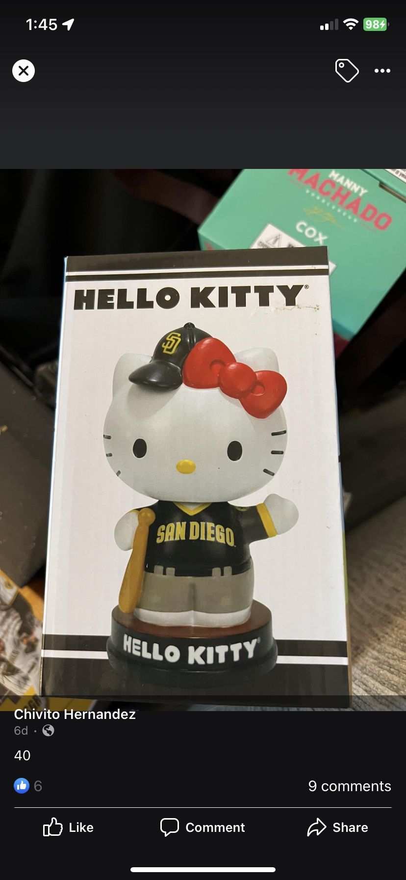 San Diego Padres Hello Kitty Bobblehead