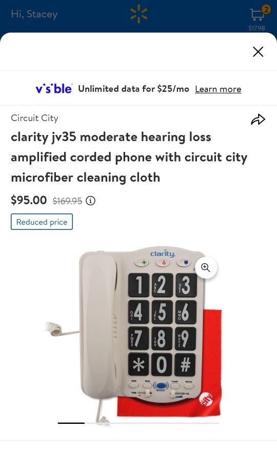 Clarity jv35 house phone