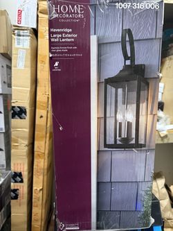 Home Decorators Collection Havenridge 23.2 in. 3-Light Espresso Bronze Hardwired Outdoor Wall Light Lantern Sconce with Clear Glass (1-Pack)