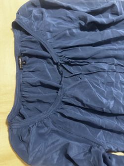 Size: S - Le Lis Blanc 100% Silk Long Sleeve Blouse – Navy Blue – Size: S