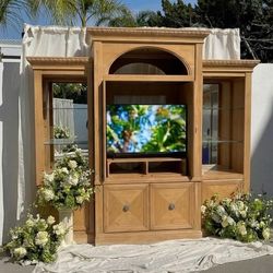 104Wx20-24Dx81-92H inches Drexel Heritage Wall Unit 4-piece set Entertainment Center