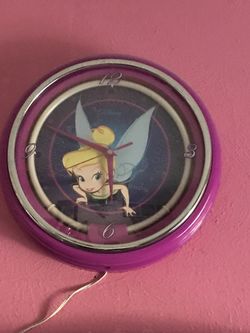 Tinker bell neon clock