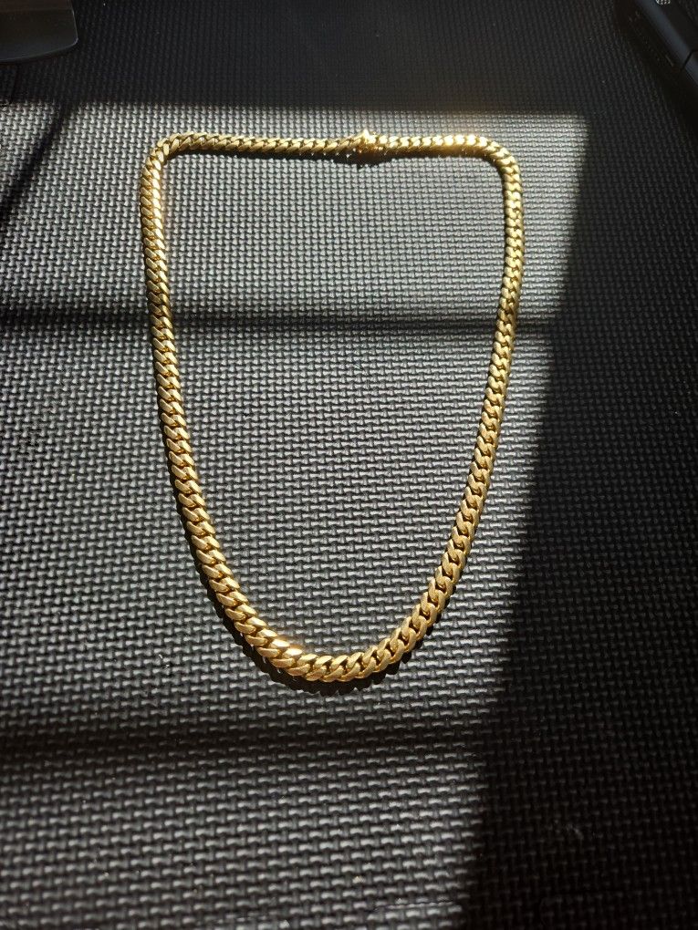 14k Gold Men's Miami Cuban Link Chain