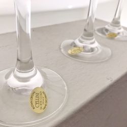 Vintage Cellini Crystal Italian Wine Glasses 24kt Gold Hand 