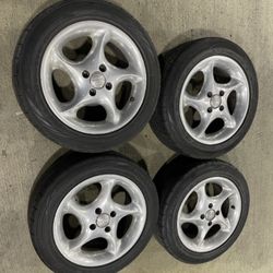 4 X 195/55r15 4x3.94 4x100 Honda Fit Civic Xa Xb Ia Echo Corolla Wheels Rims Tires!