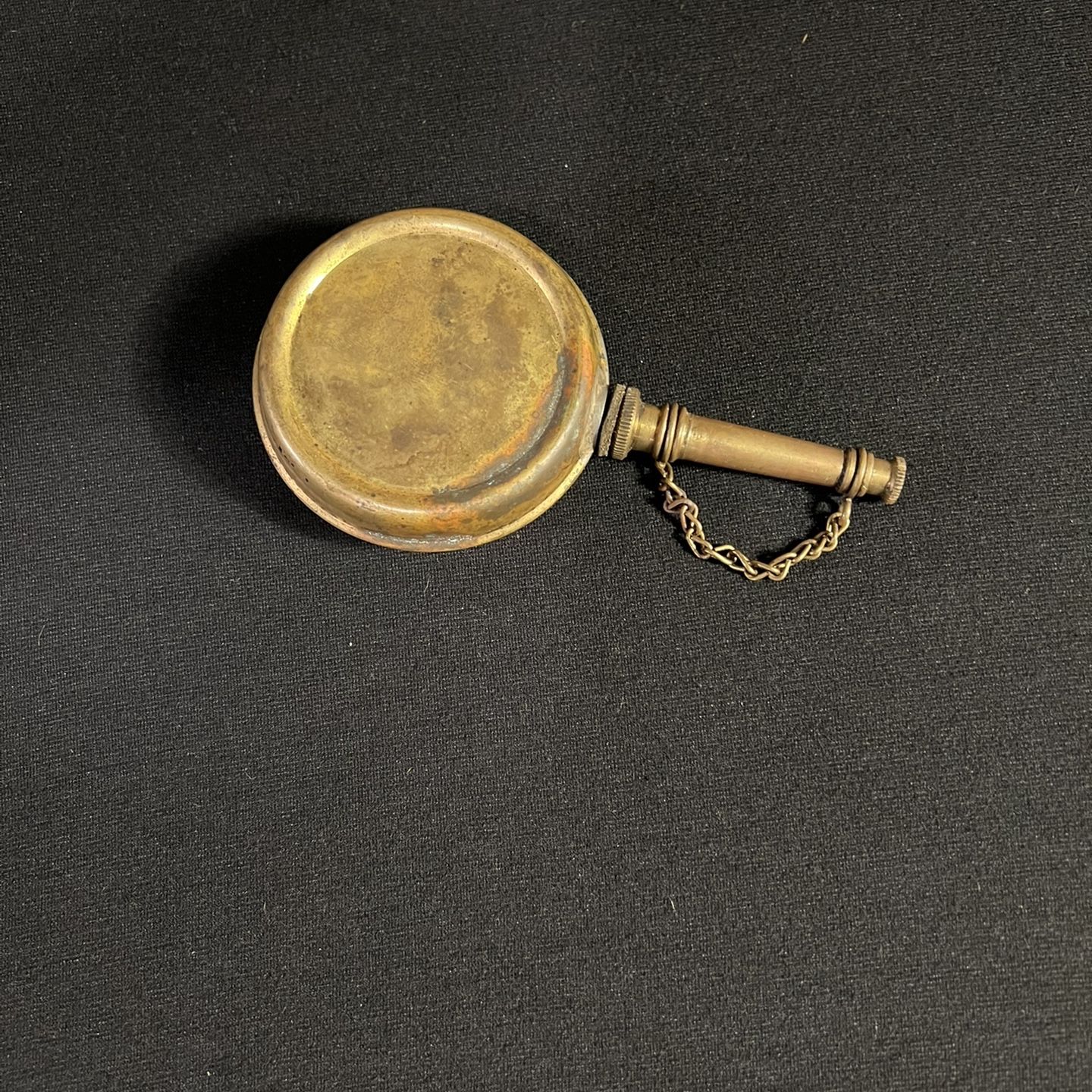 Civil war brass banjo gun oil can From the 1860s