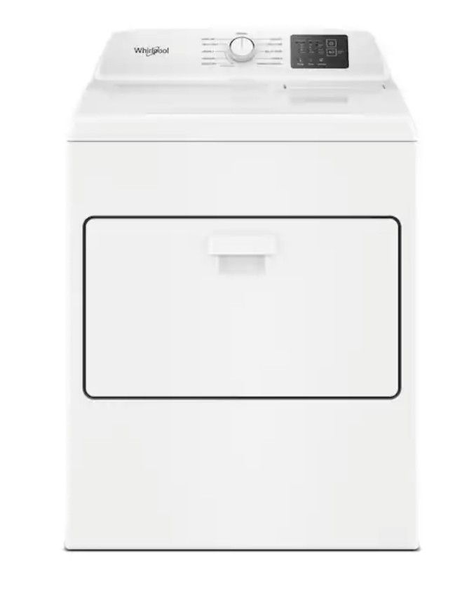 7.0 cu. ft. Vented Top Load Matching Electric Dryer in White with AutoSensing and Wrinkle Shield Opt