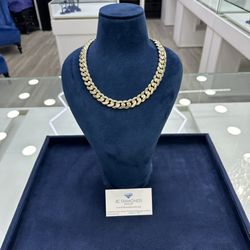 Chain Cubanlink 10k Gold 22 Inch Solid 
