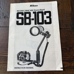 Nikon Nikonos SB-103 Manual