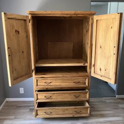 Two Beautiful Wood Armoire Cabinets For Sale $200 Each OBO 