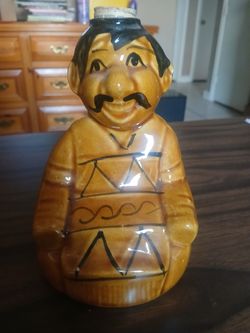 Vintage Ceramic Tequila Decanter