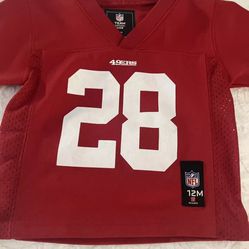 49ers 12 Month Toddler #28  Hyde. NFL Jersey 