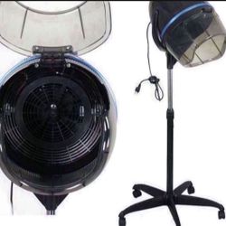 Salon Hair Bonnet Dryer w/Adjustable Height and Rolling Base