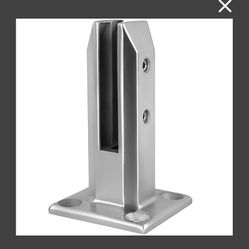 304 Stainless Steel Glass Railing Clamp 4PCS, Glass Spigot Clamp Glass Thickness 3/16" To 1/2", Glass Railing Post Clamp For Pools, Balcony, Garden (S