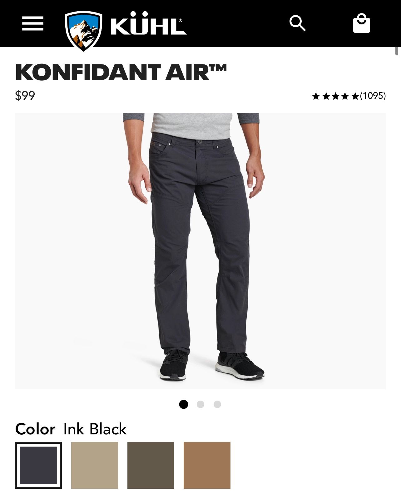 Kuhl Konfidant Air Pants 34x32 , 33x32