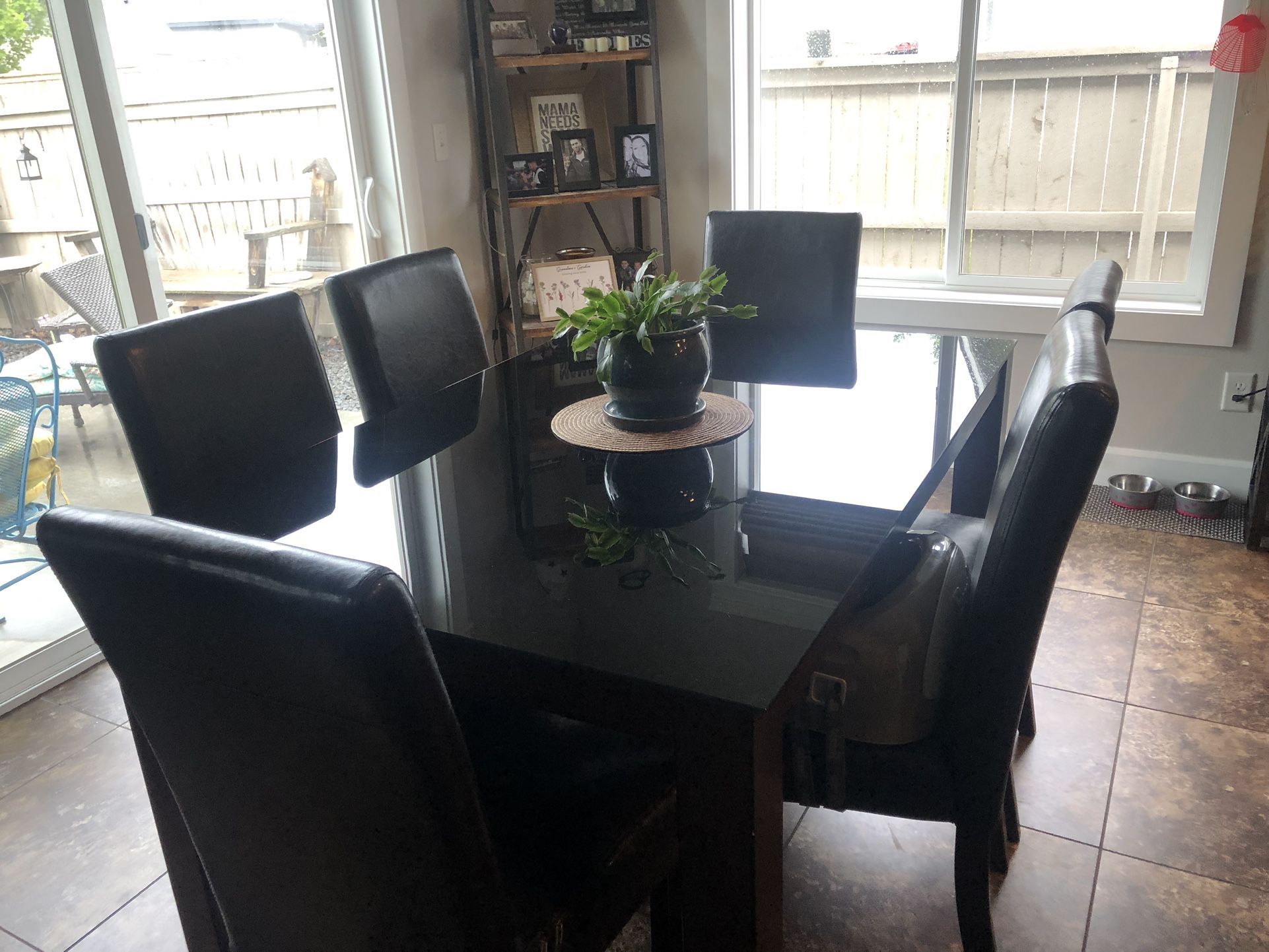 Glass Dining Table W/6 Chairs