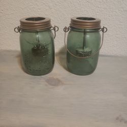 Set of Glass Candle Holders  