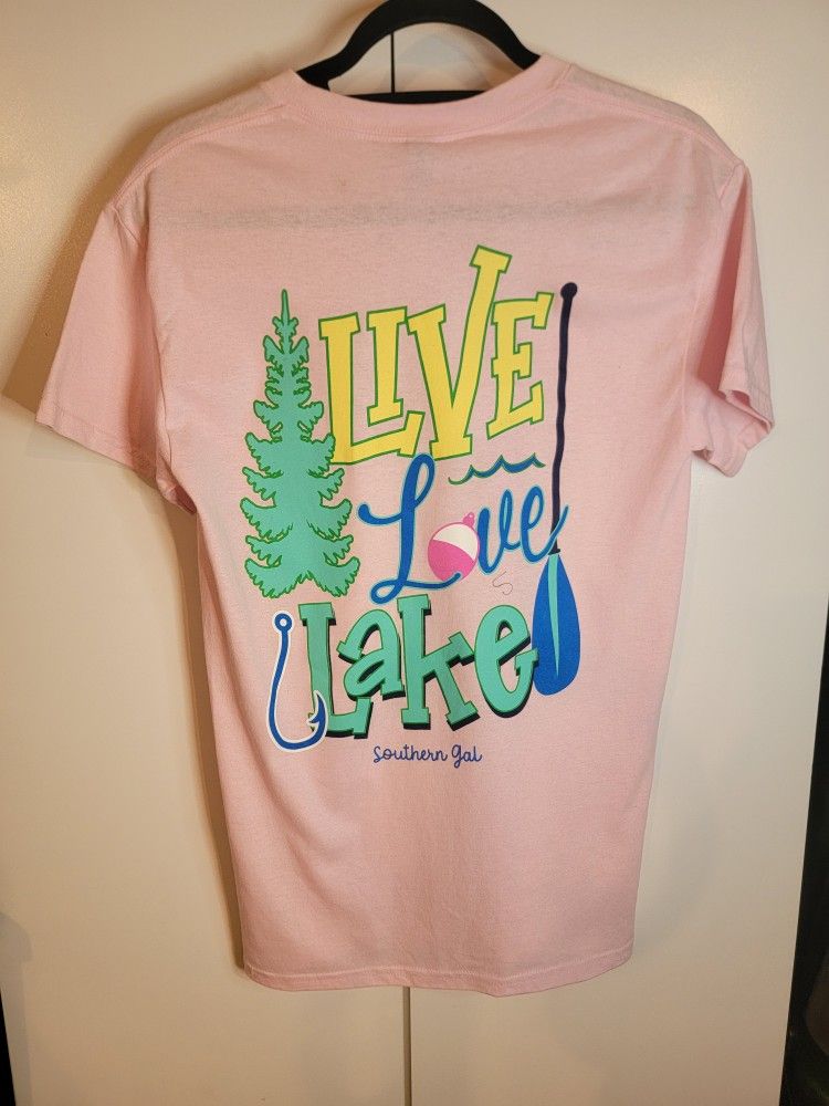 "Live Love Lake" t-shirt by Southern Gal Size Small