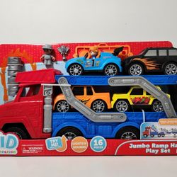 Kid Connection Jumbo Ramp Hauler Play Set, 16 Pieces
